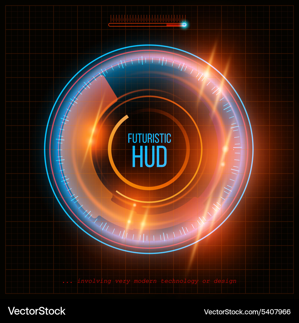 Futuristic Tech HUD Interface vector image