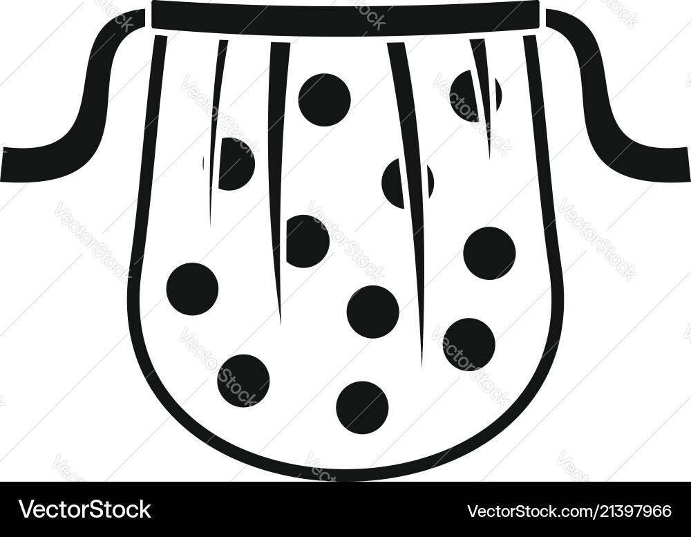 Kid apron icon simple style Kid apron icon simple style vector image