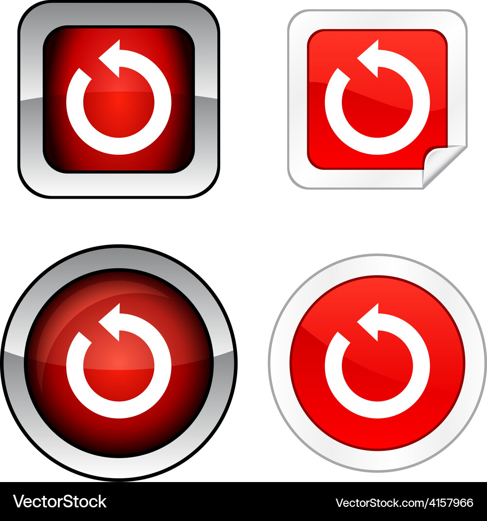 Refresh button set Vector Image