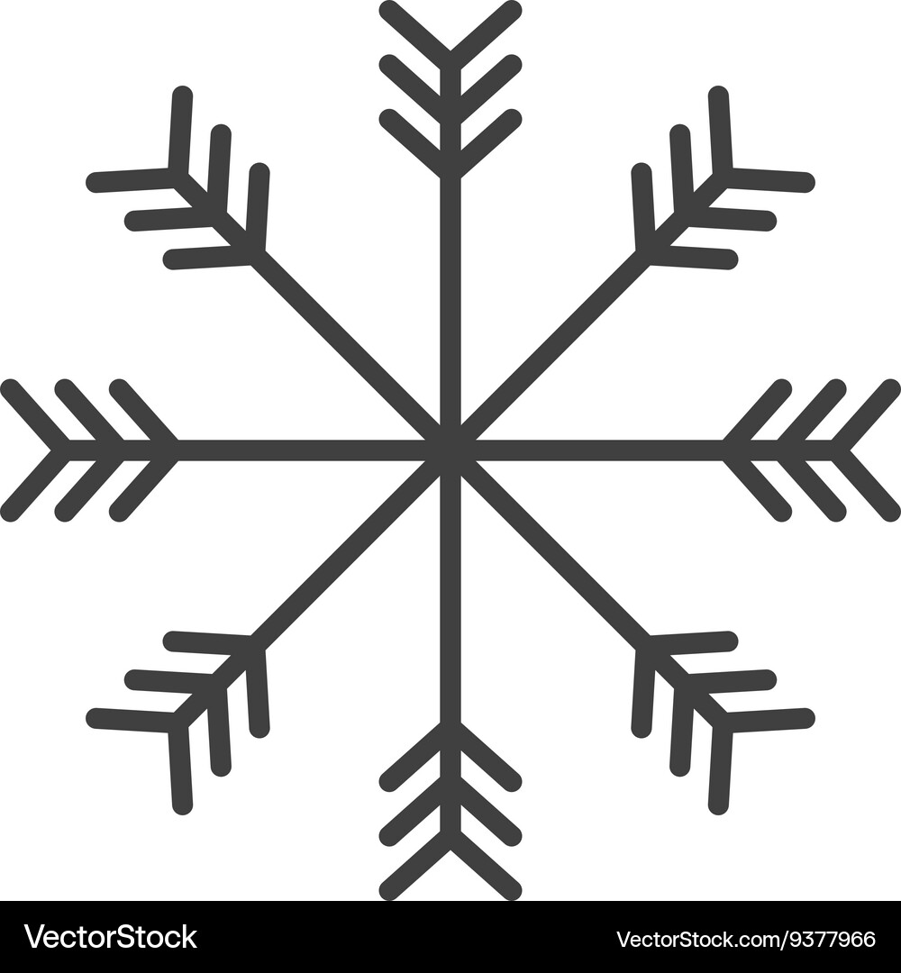 Snow design isolated snowflake icon Vector Image