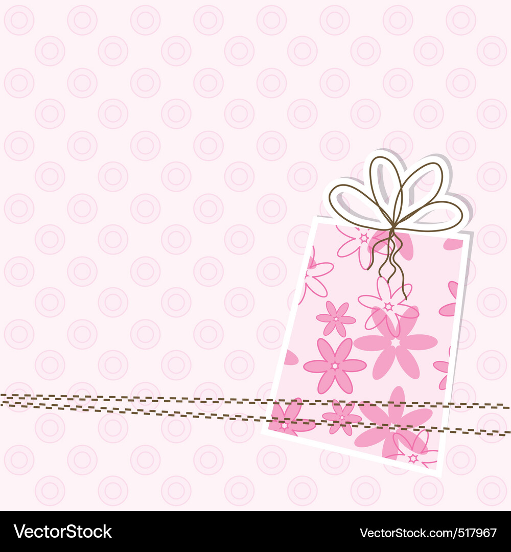 Floral Greeting Card Vector Image