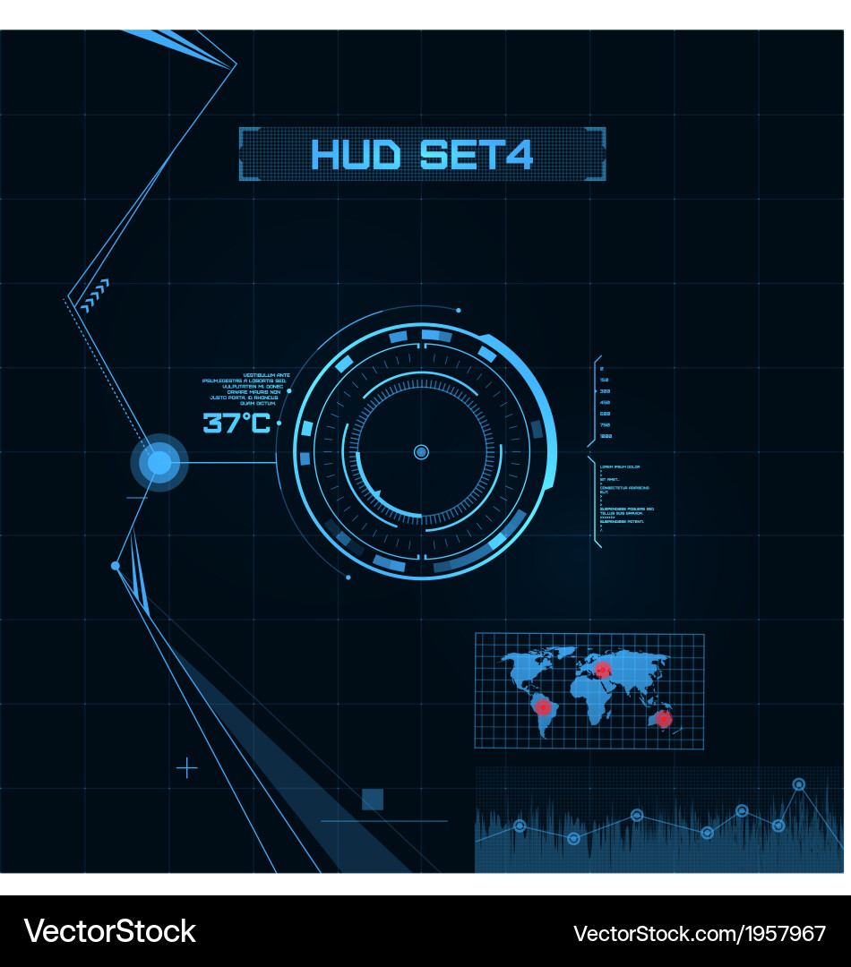 Futuristic User Interface Set vector image