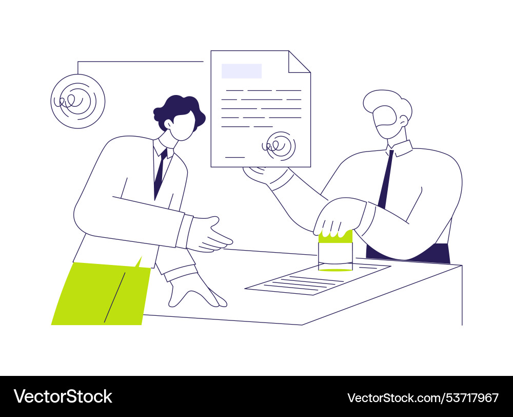 Get licenses and permits abstract concept Get licenses and permits abstract concept vector image