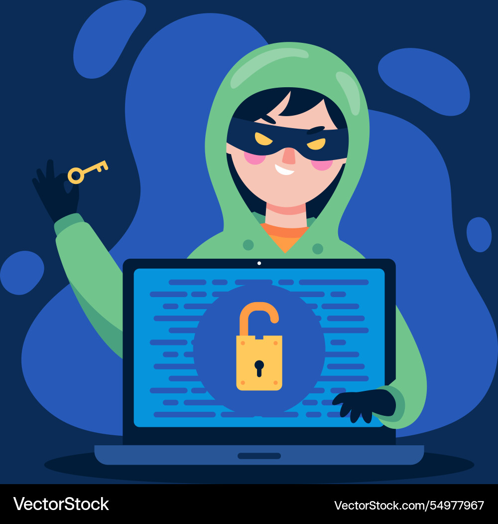 Hacker activity concept Vector Image