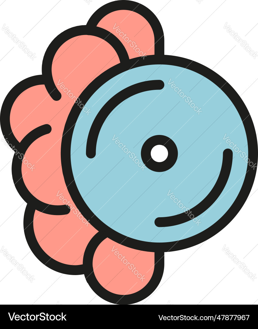 Memory processor icon flat Memory processor icon flat vector image