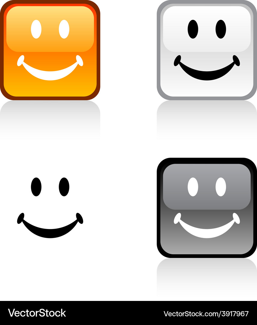 Smiley button Vector Image