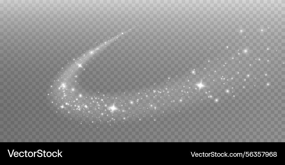 A glittering stardust trail adorned with sparkles Vector Image