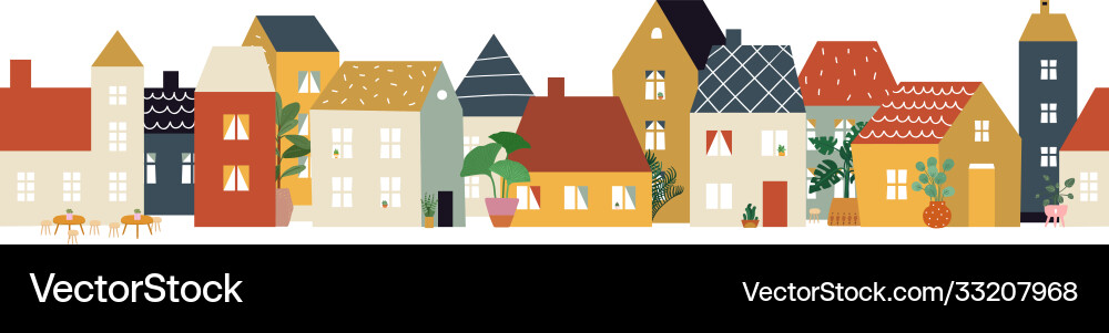 European city street pattern restaurant cafe European city street pattern restaurant cafe vector image