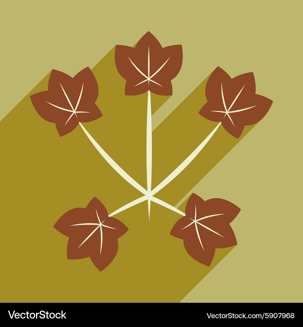 Flat with shadow icon and mobile application maple Vector Image