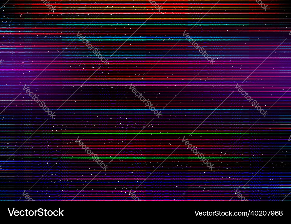 Glitch effect color distortion monitor pixel noise Vector Image