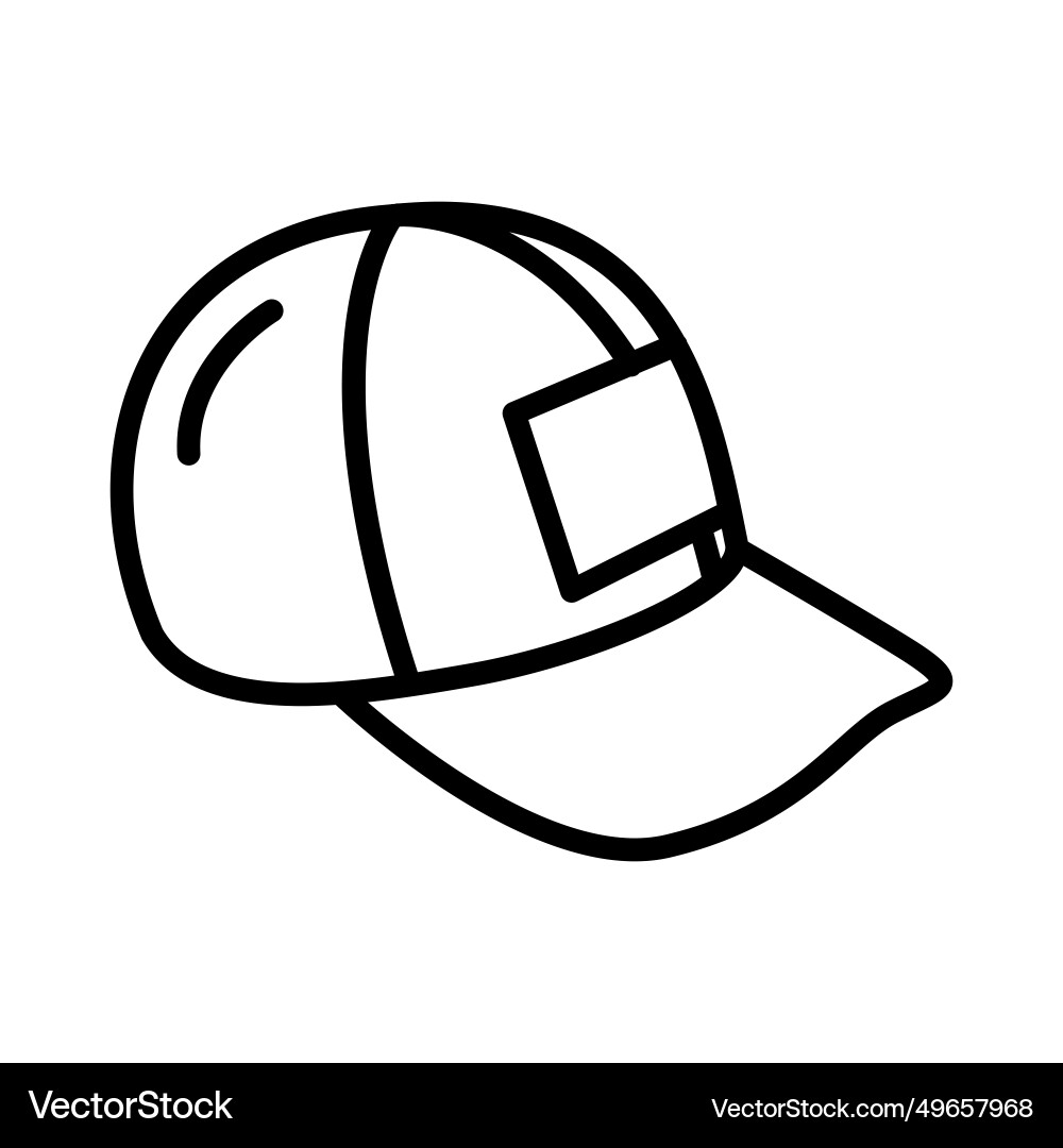 Junge Hut Linie Logo-Ikone Bild Junge Hut Linie Logo-Ikone Bild vektorbild