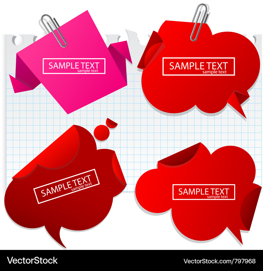 Paper cloud bubble for speech Vector Image