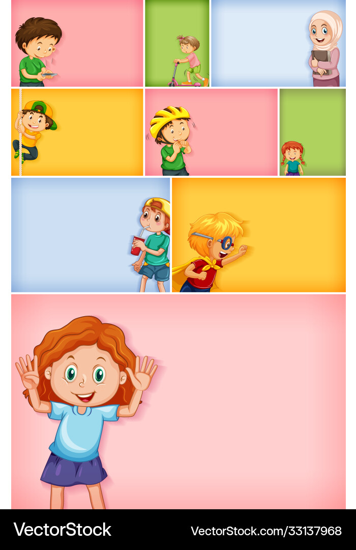Set different kid characters Set different kid characters Vector Image
