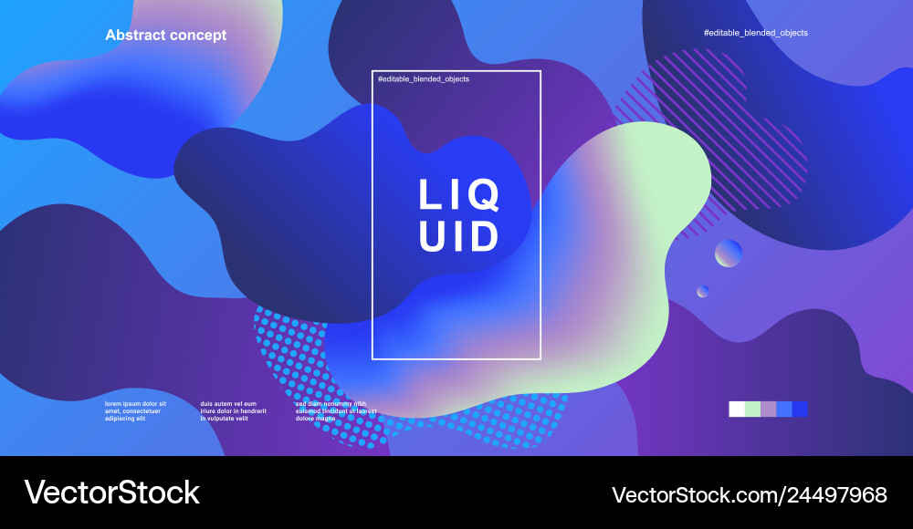 Trendy design template with fluid gradient shapes Trendy design template with fluid gradient shapes vector image