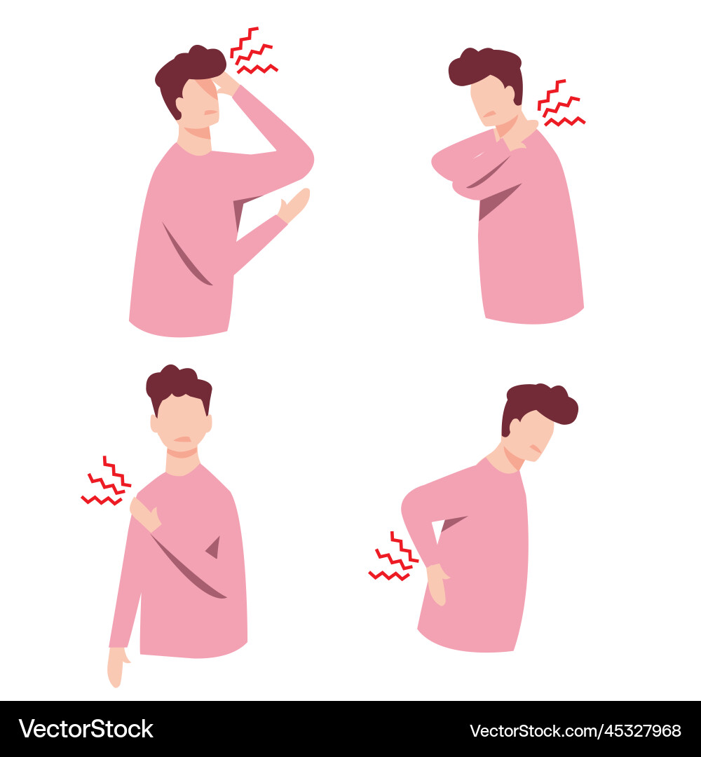 Types of ache and pain Types of ache and pain vector image