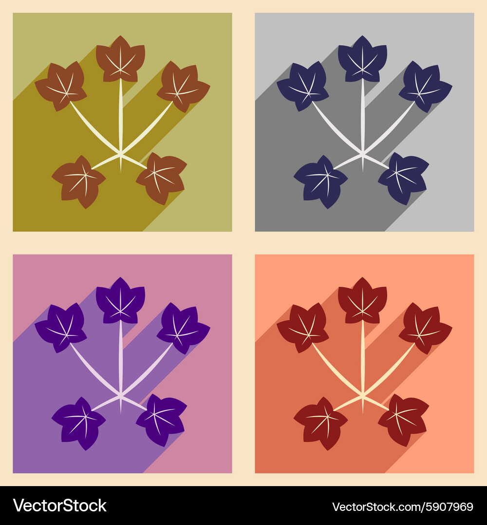 Flat with shadow concept and mobile application Vector Image