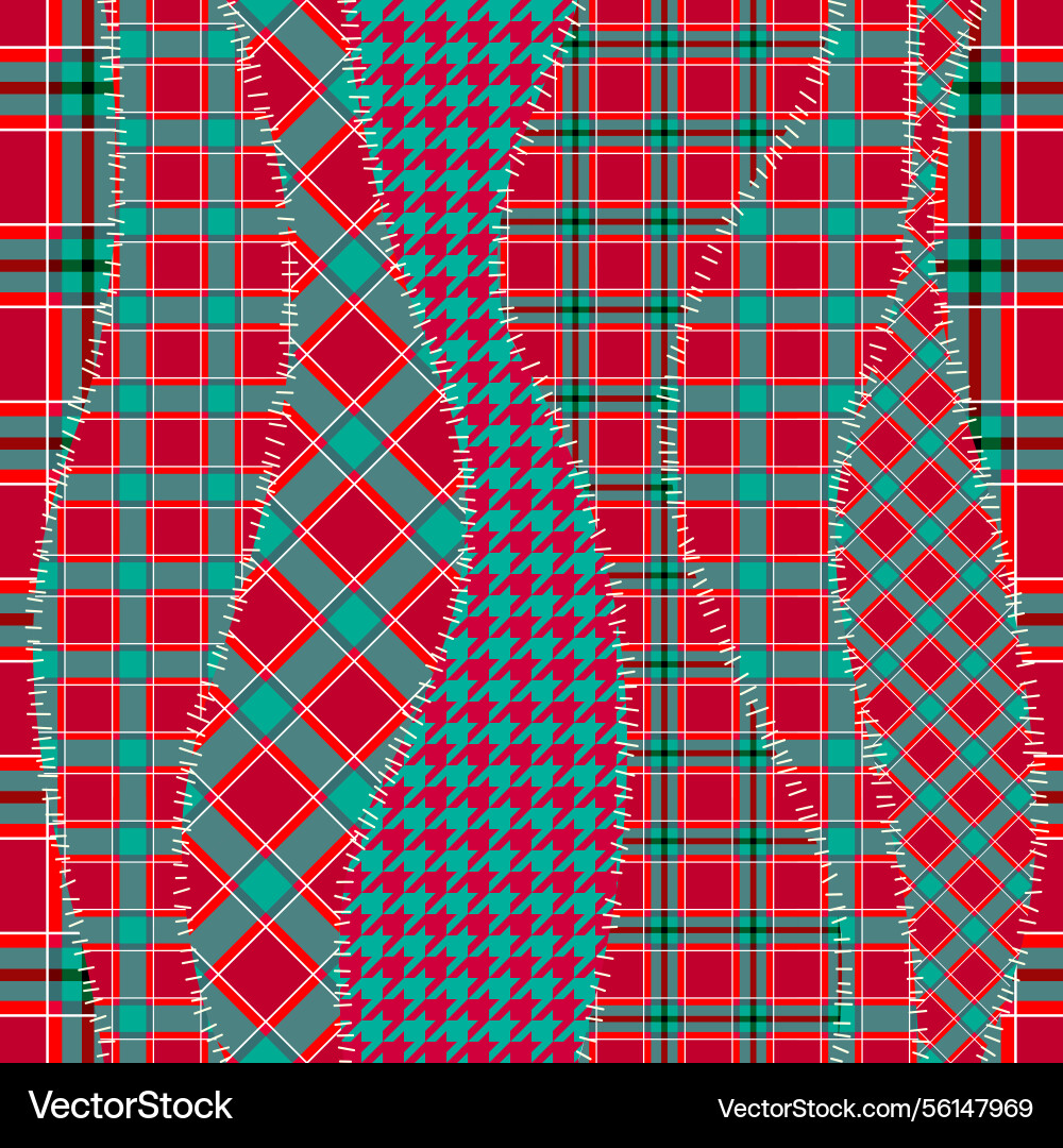 Patchwork textile pattern seamless quilting Patchwork textile pattern seamless quilting Vector Image