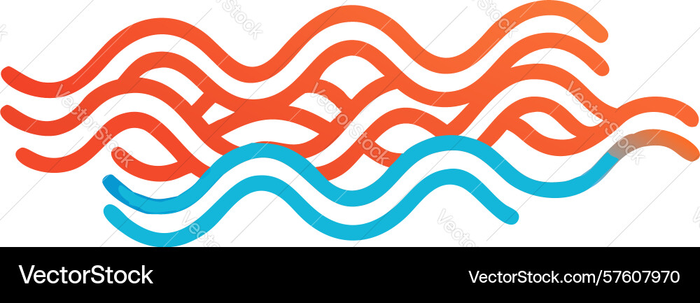 Dynamic flowing waves abstract fluid motion lines Vector Image