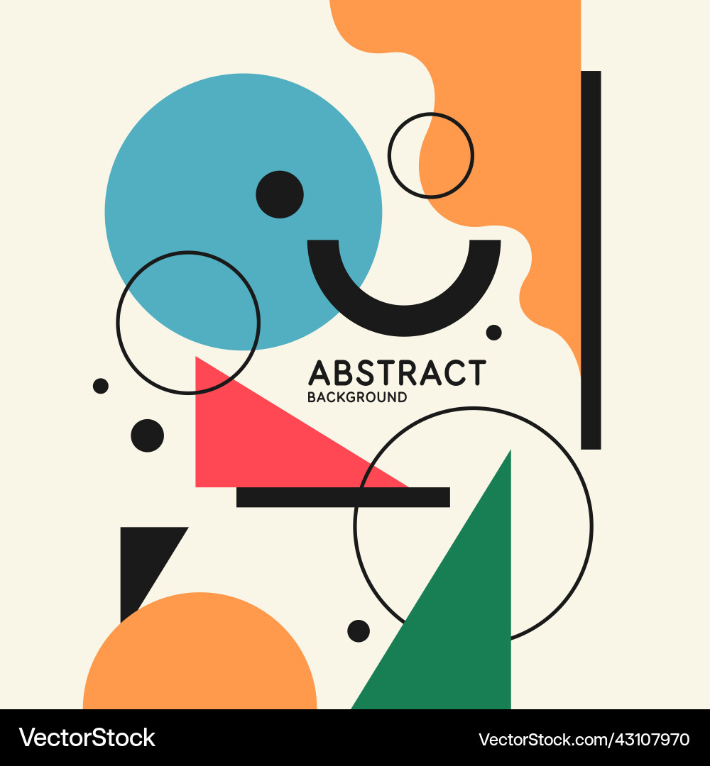 Geometric Shape Abstraction Vector Image