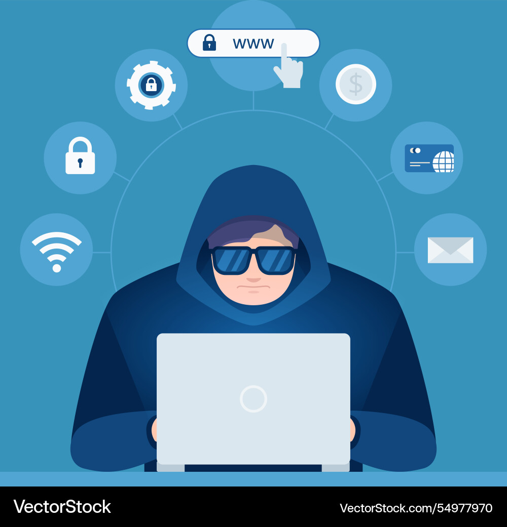 Hacker activity concept Vector Image