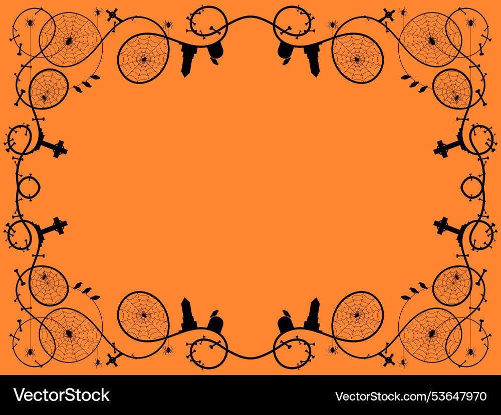 Halloween frame with space for text Halloween frame with space for text Vector Image