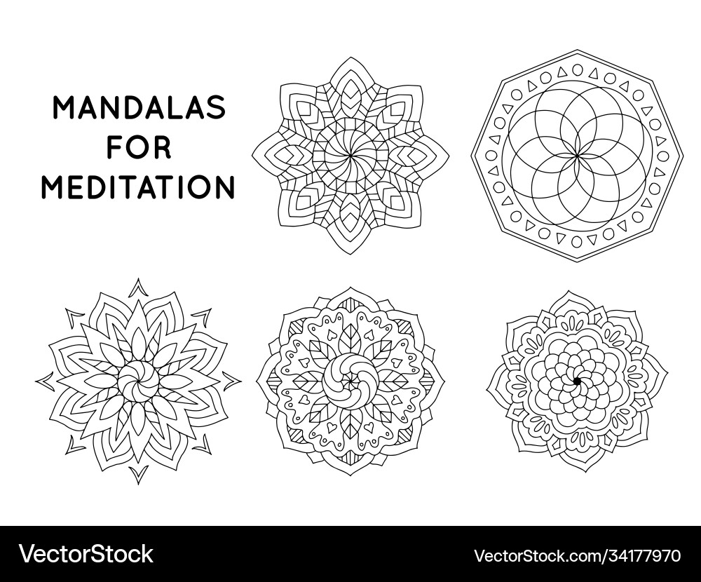 Mandalenmuster Lizenzfreies Vektorbild - VectorStock