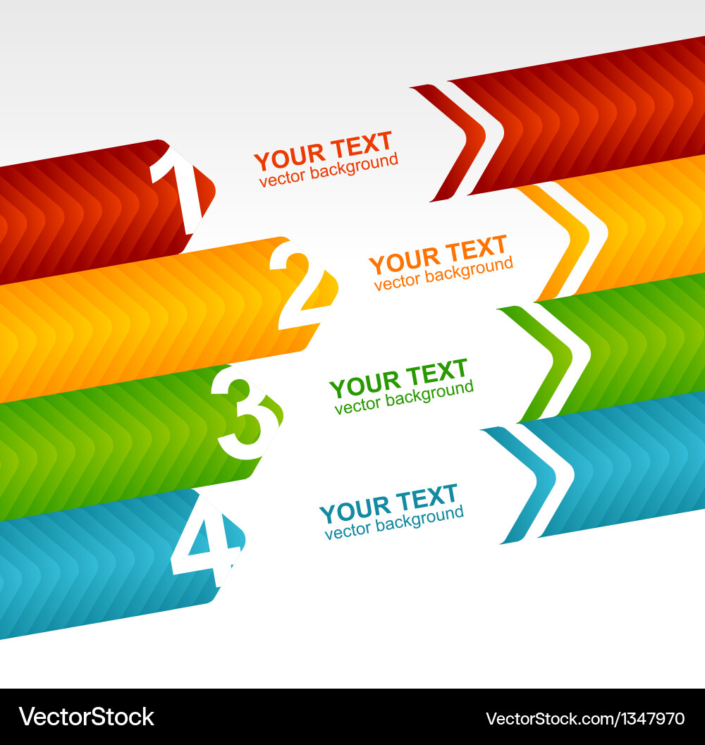 Speech Bubble Templates with Numbers 1 2 3 4 Vector Image