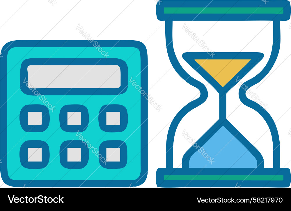 Time Calculation Icon Vector Image