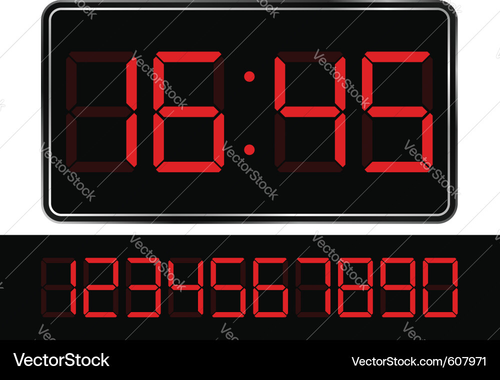 Digital Clock Display vector image