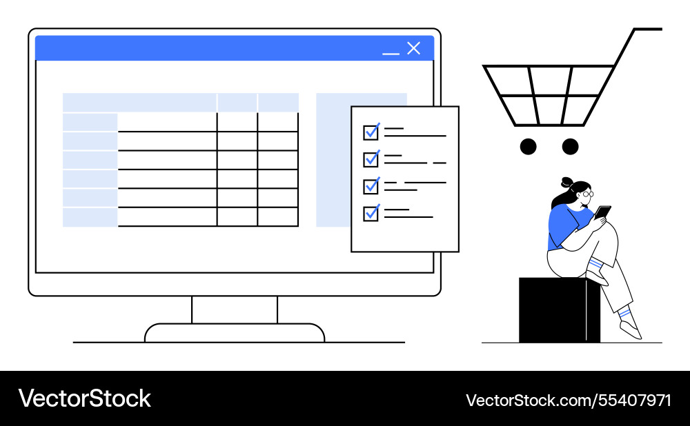 E-commerce dashboard with data analysis Vector Image