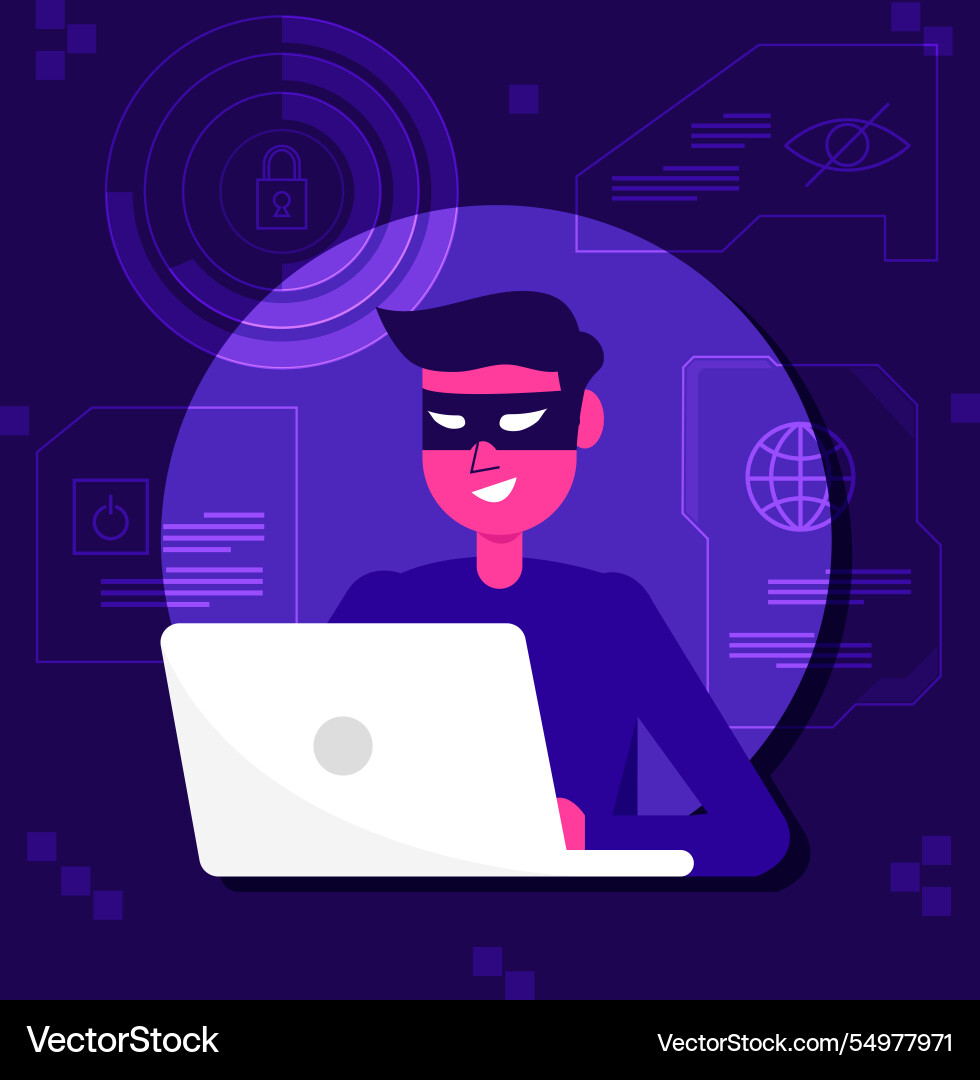 Hacker activity concept Vector Image