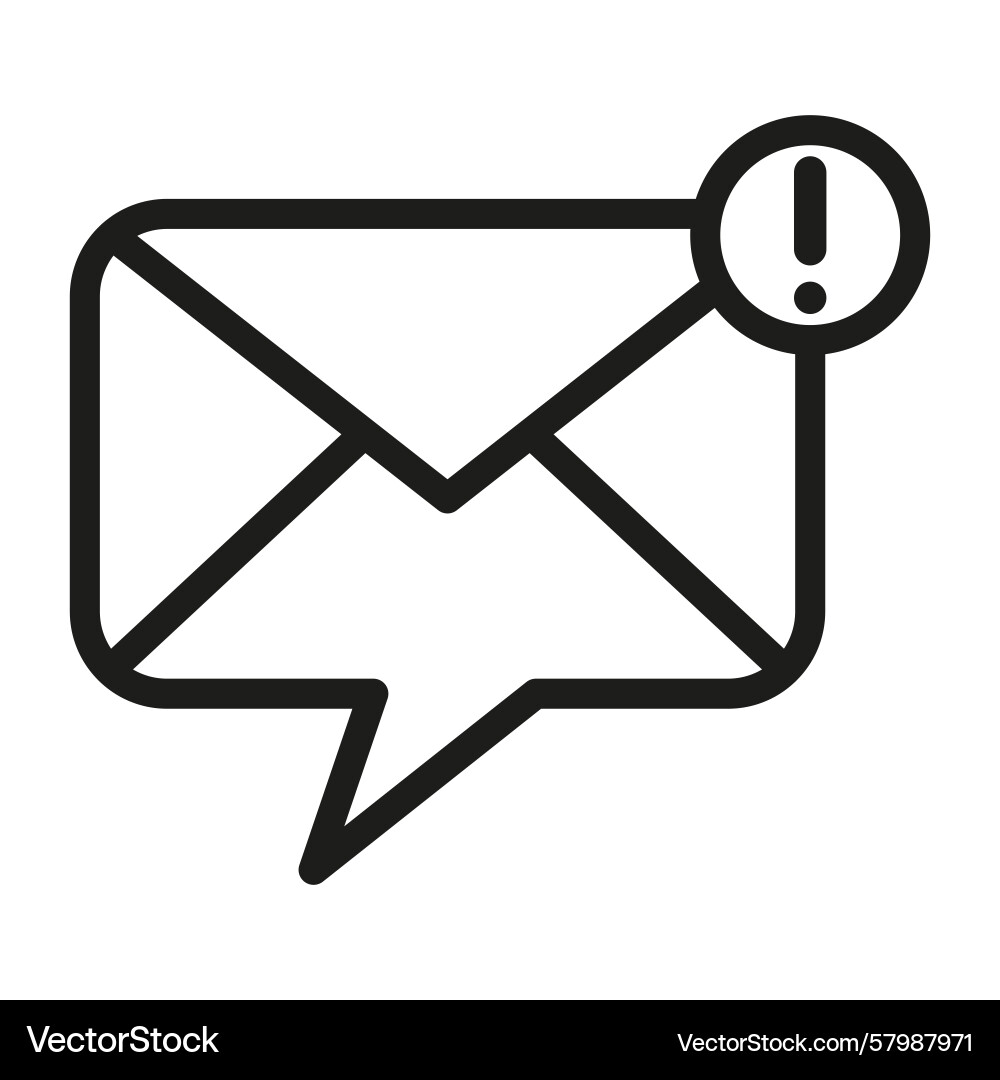 Mail message icon important notification symbol Vector Image