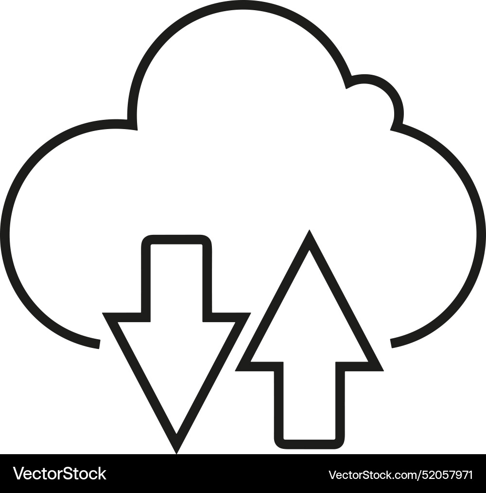 Upload outline icon symbol image Vector Image