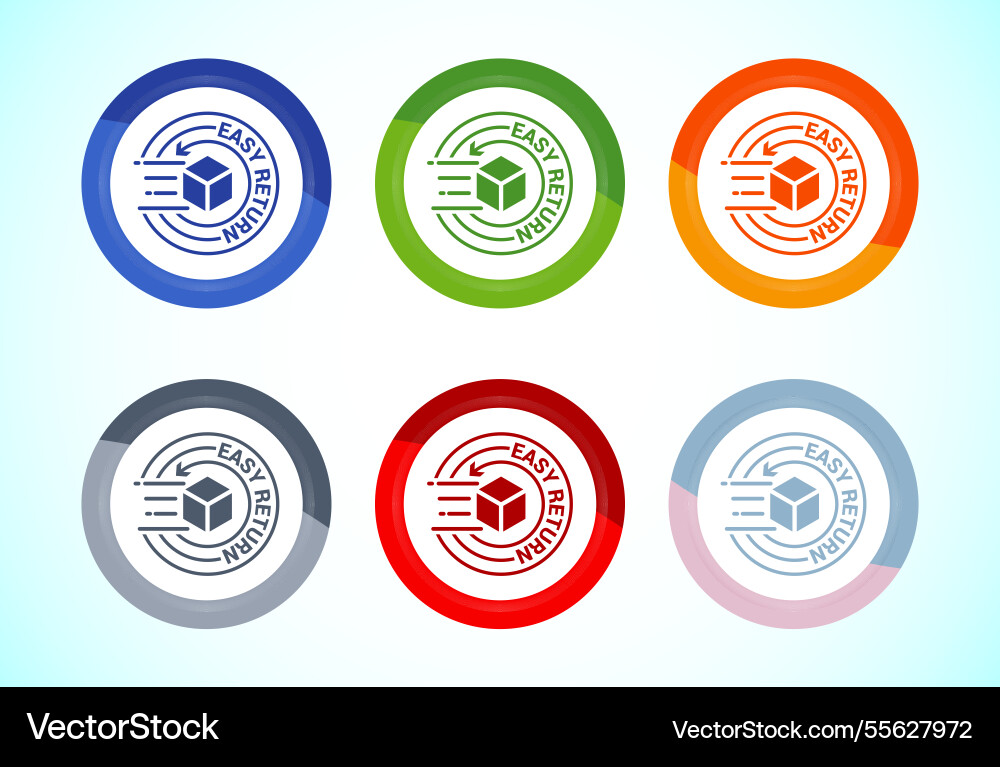 Easy return icon design label Vector Image