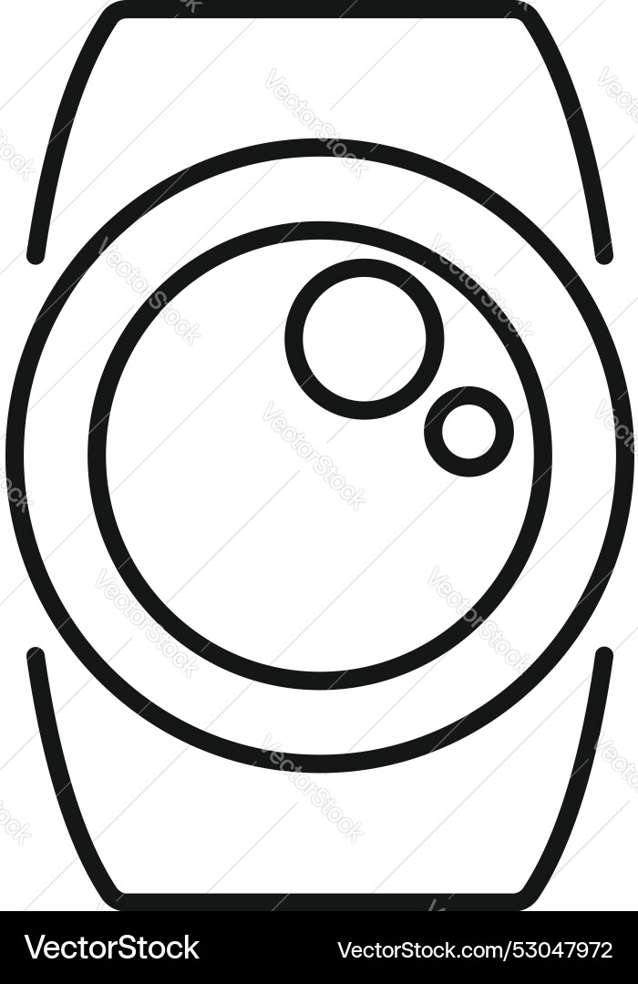 Smartwatch showing bubbles icon on display screen Smartwatch showing bubbles icon on display screen vector image