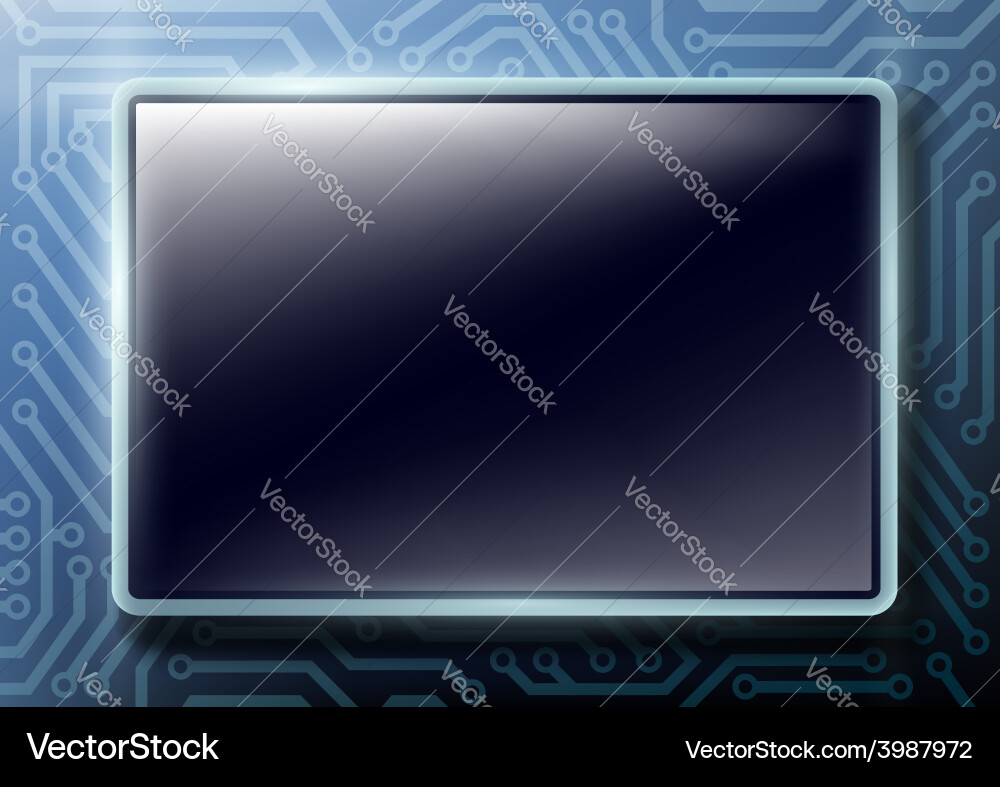 Square button with text on chips background Vector Image