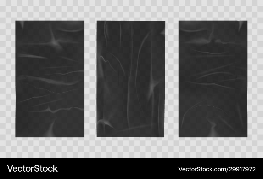 Wet crumpled black sheets Wet crumpled black sheets vector image