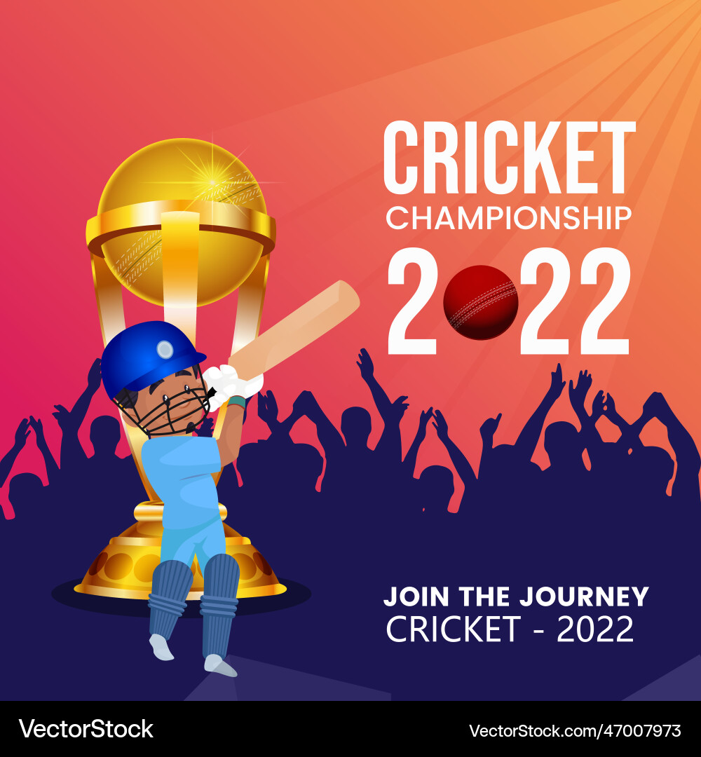 Banner Designvorlage der Cricket-Meisterschaft Banner Designvorlage der Cricket-Meisterschaft vektorbild