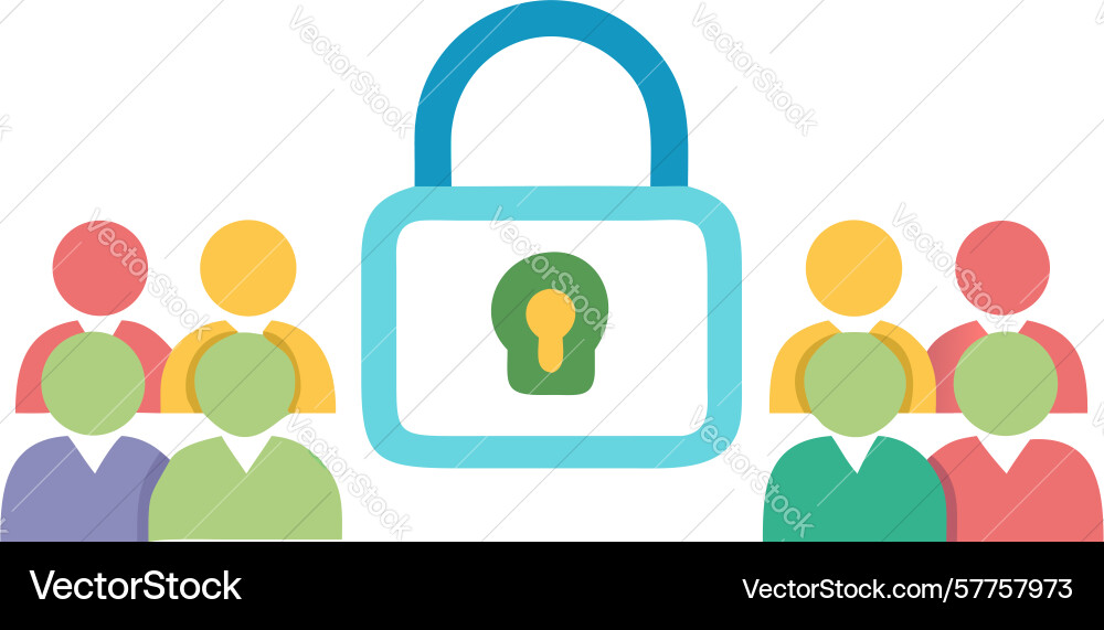Community security access icon user group vector image