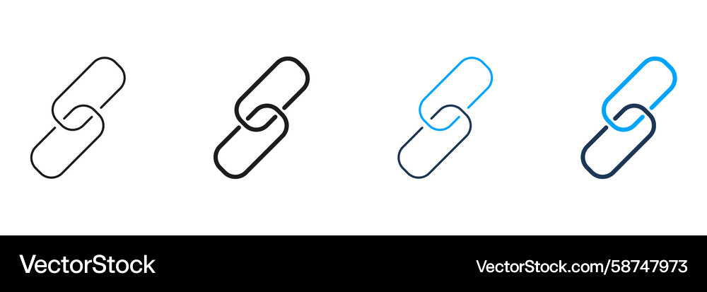 Connectivity Icon Set - Links & Networks Vector Image