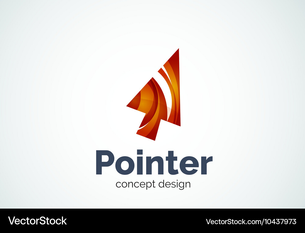 Cursor logo template mouse pointer and arrow Vector Image