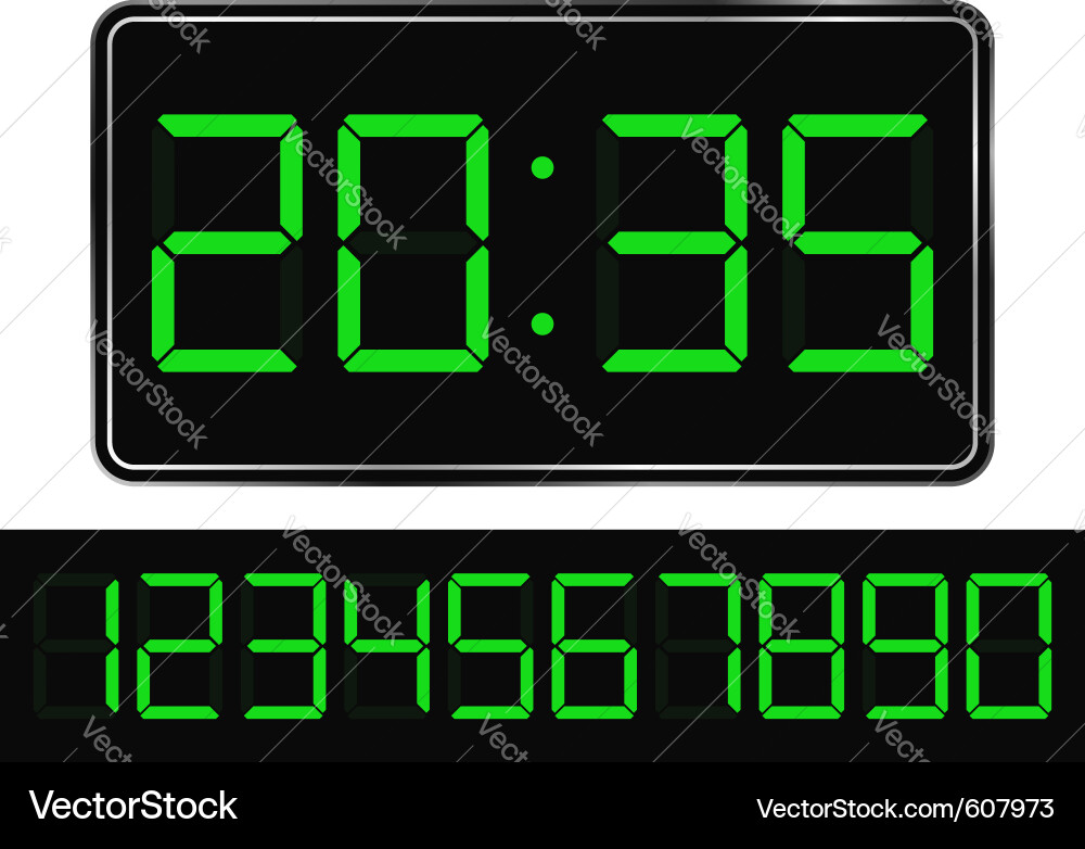 Digital Clock Display Vector Image