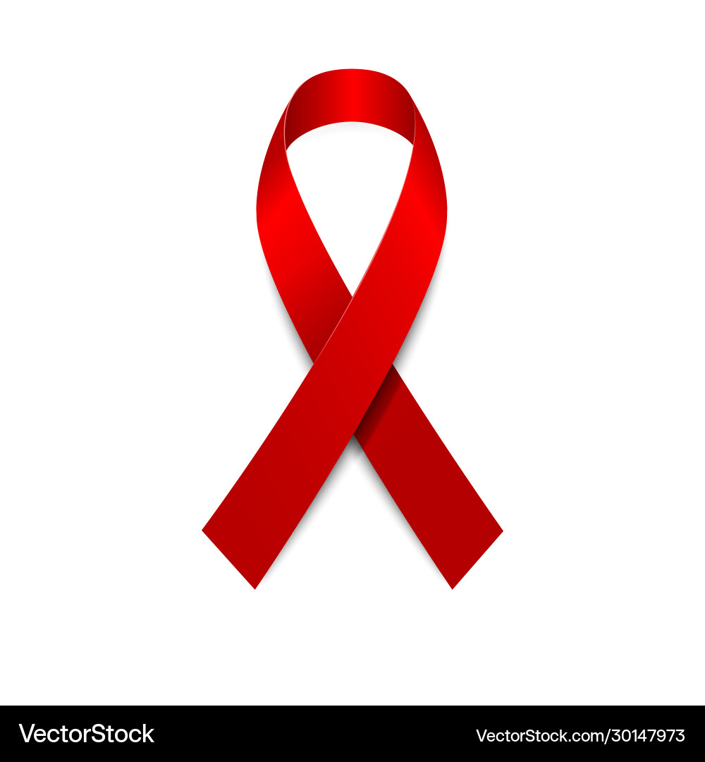 Red Ribbon Symbol vector image