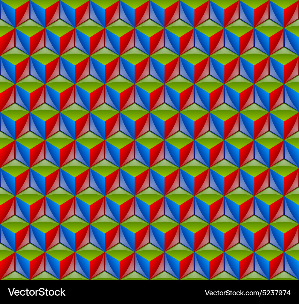 3d cube pattern vector image