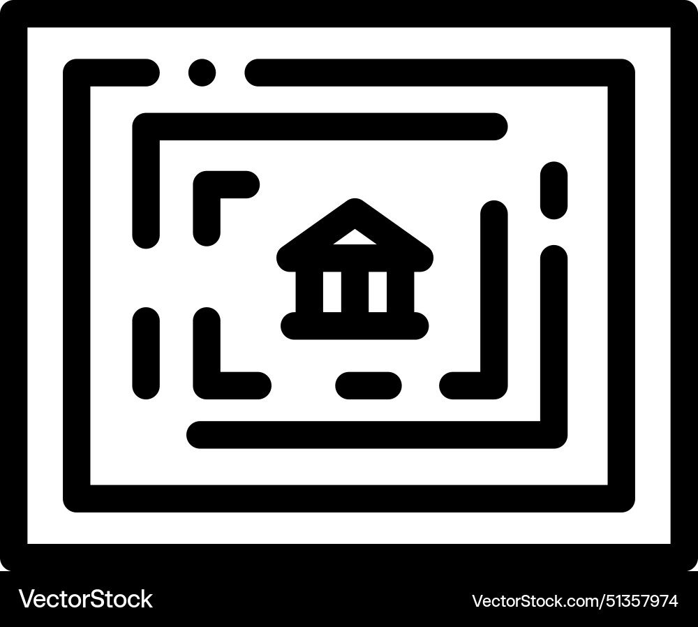 Architecture icon thin linear style design Architecture icon thin linear style design vector image