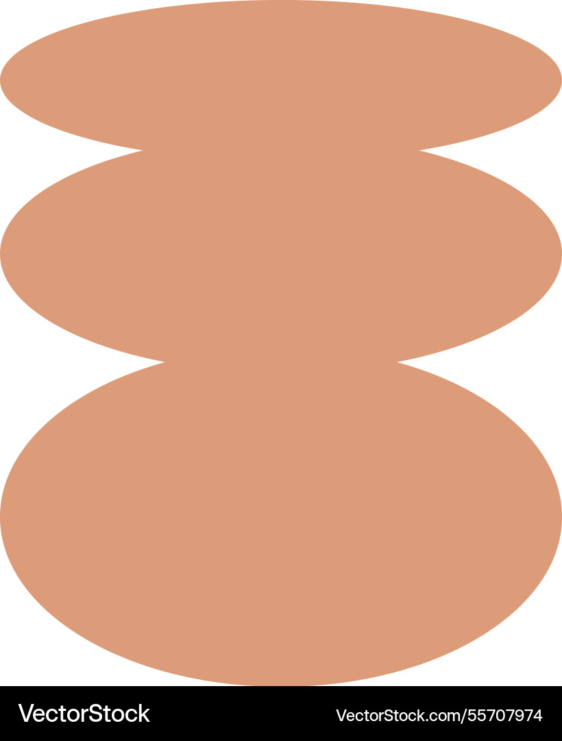 Boho background stacked oval icon Vector Image