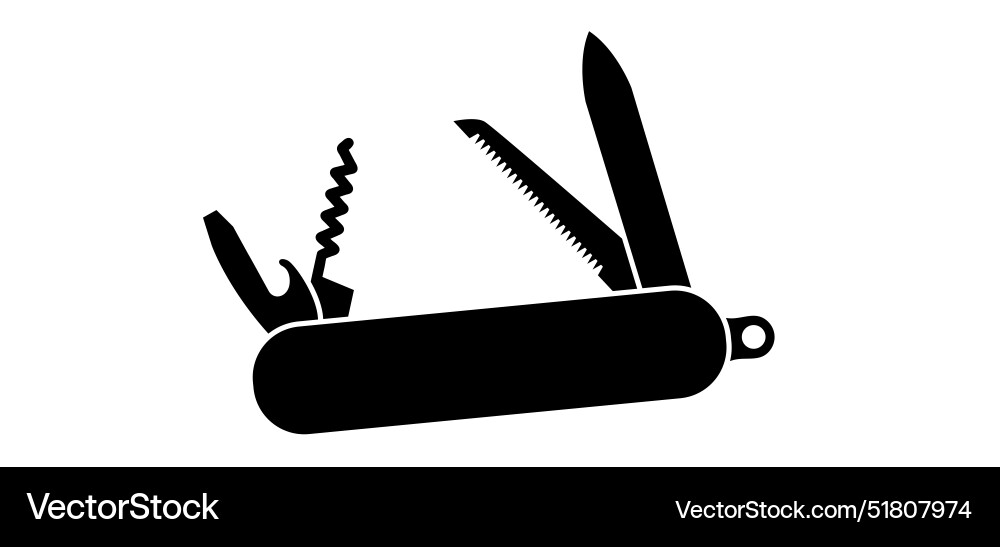 Cartoon jackknife multitool tools pen knife icon Vector Image