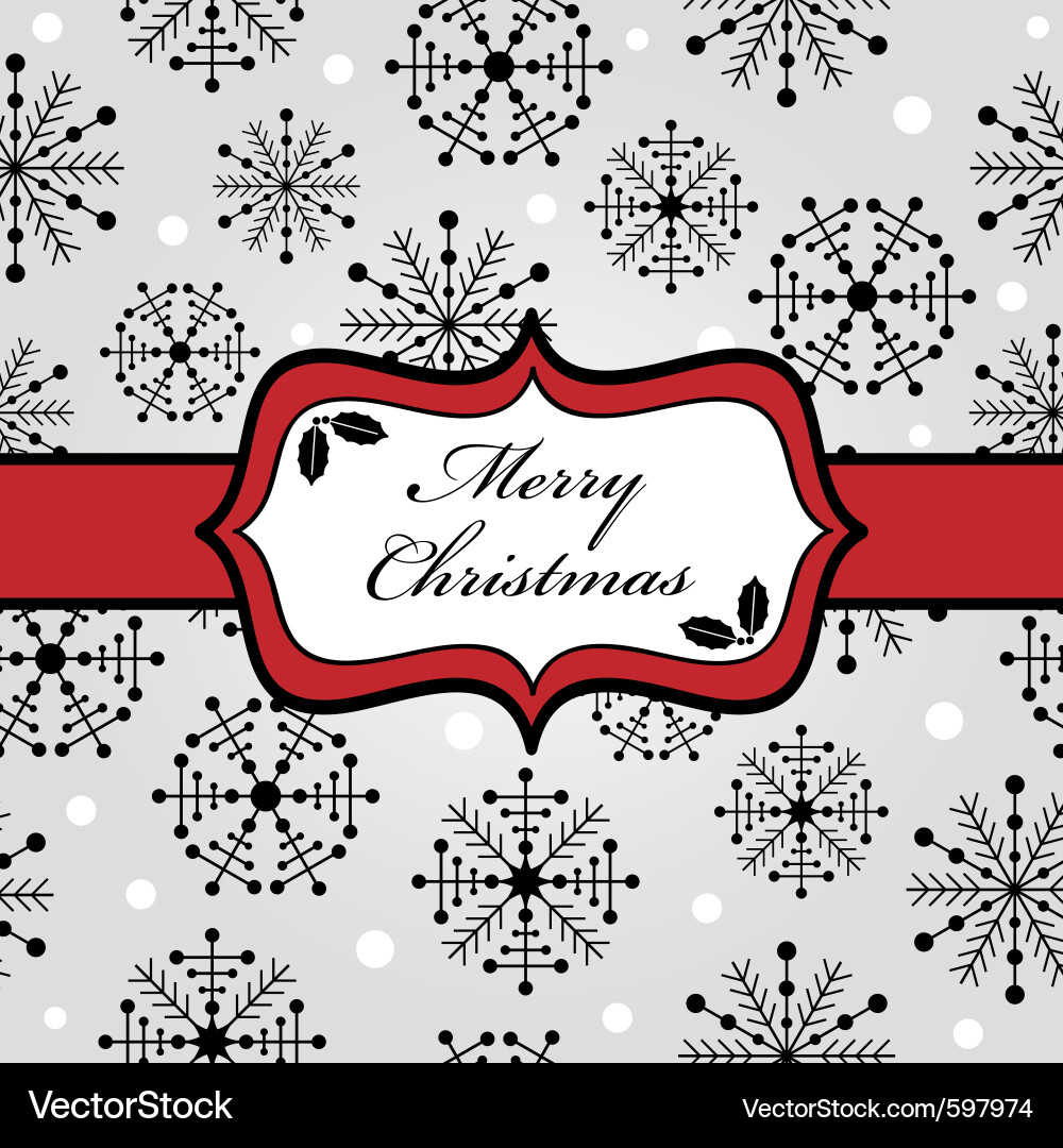 Christmas Snowflake Pattern vector image