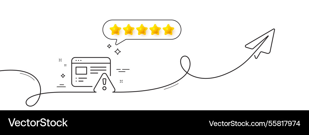 Internet warning line icon attention triangle Internet warning line icon attention triangle vector image