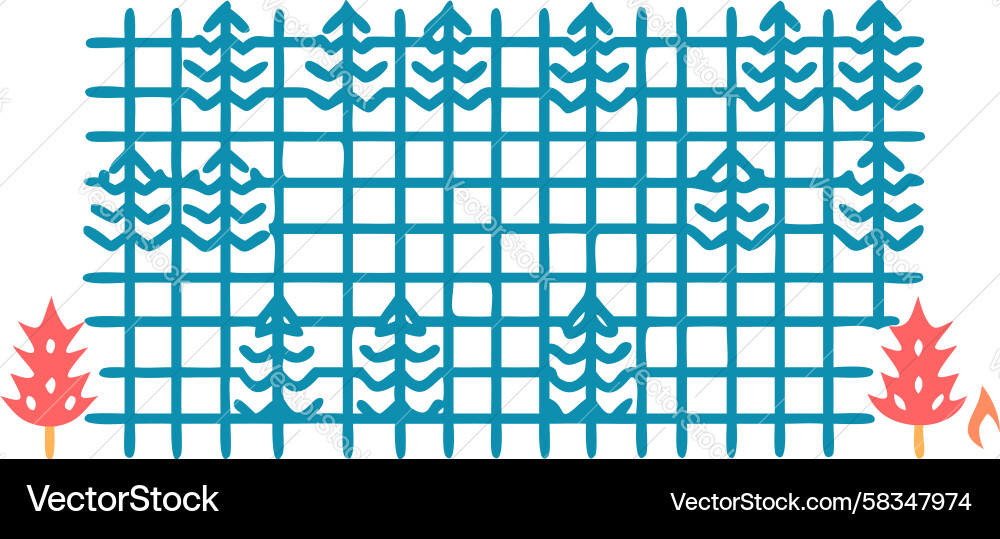 Pine Forest Abstract Pattern Vector Image